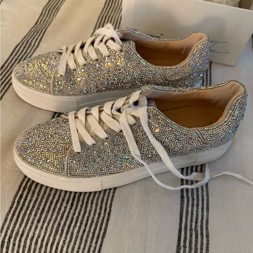 Betsy Johnson Sparkling Silver Women's Sneakers